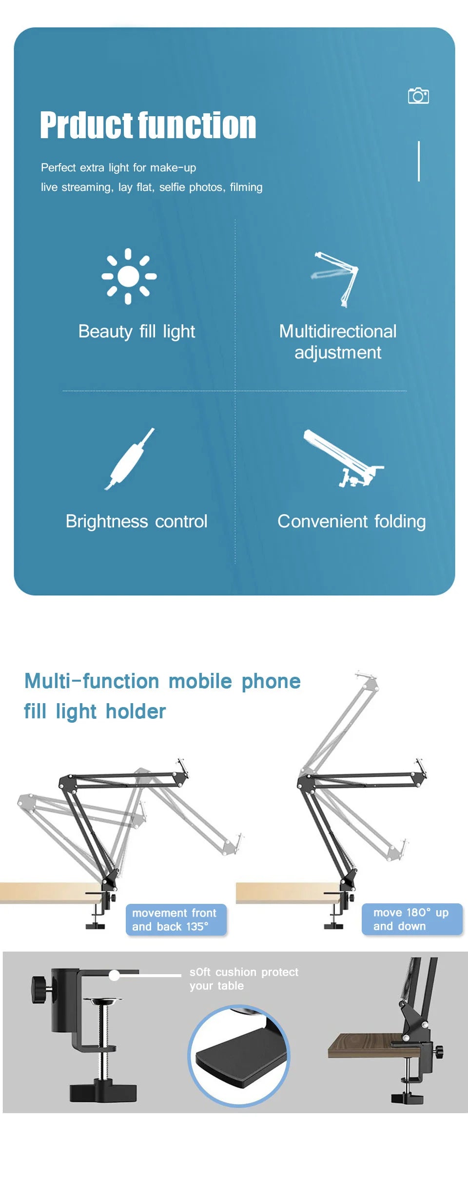 LED Ring Light with Adjustable Tripod Stand – Dimmable Circle Fill Light for Selfie, Makeup, Photography, and Video