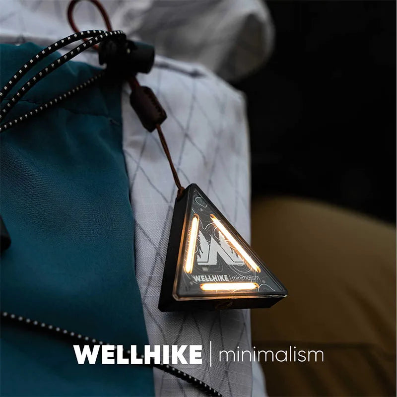 WELLHIKE Outdoor Tactical Triangle Light SWS Riding Night Light Badge Warning Backpack Decoration Camping Mini Hanging Lights Trekker Essentials
