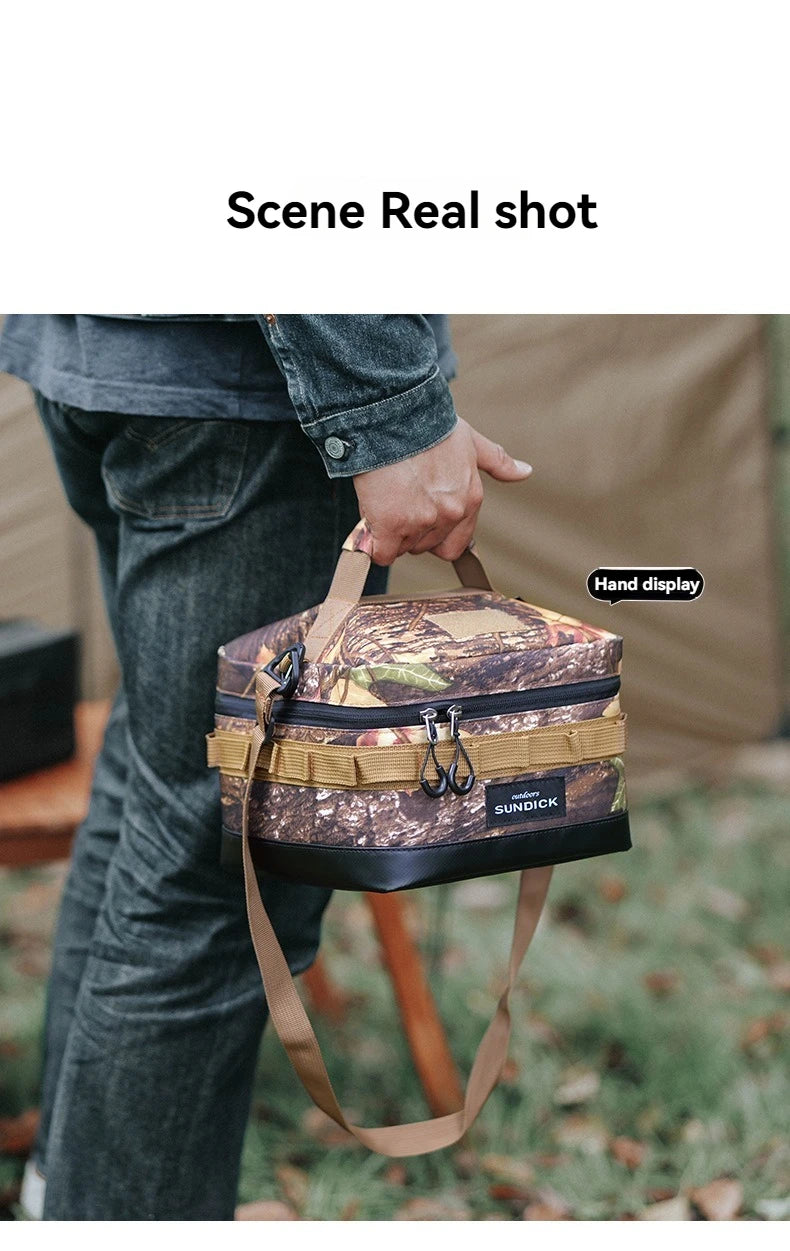 1 black/brown/Army green/camo optional camping insulated outdoor camping bowl cup storage bag Trekker Essentials