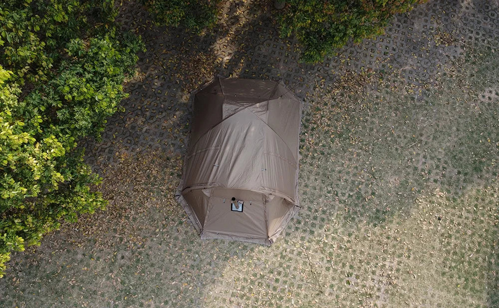 2 Person Hot Tent with Stove Jack – 4 Season Waterproof Camping Tent with Snow Skirt & Extended Vestibule Trekker Essentials