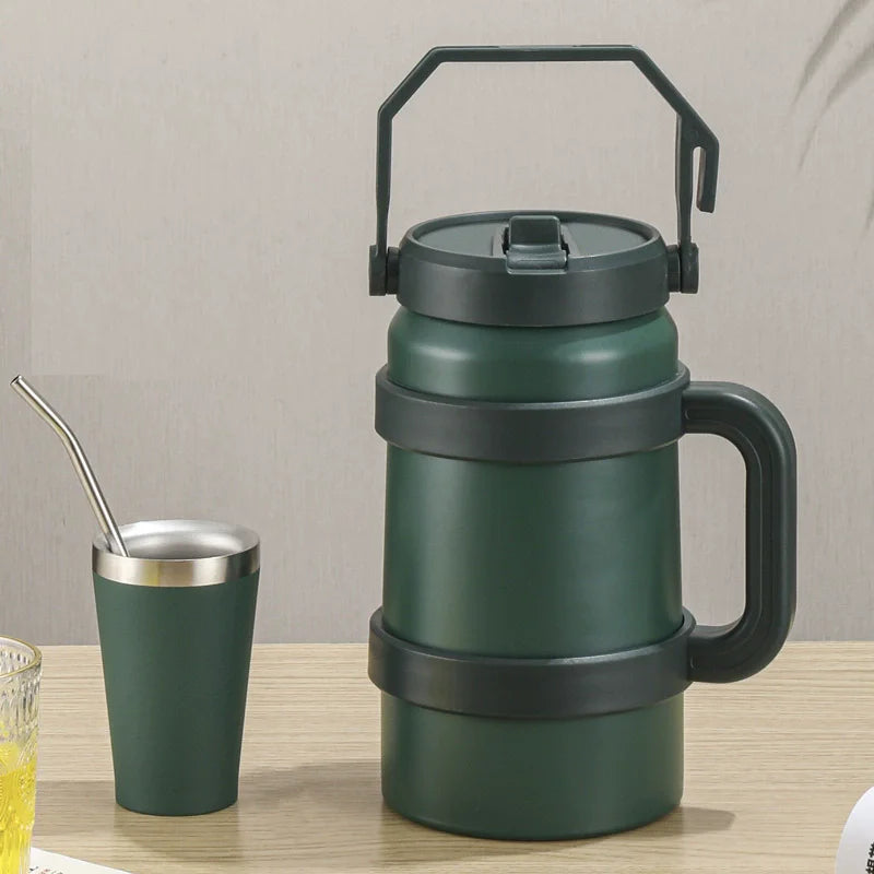 1.2L/1.9L Stainless Steel Thermal Tumbler | 48-Hour Vacuum Insulated Sports Water Bottle for Outdoor Use