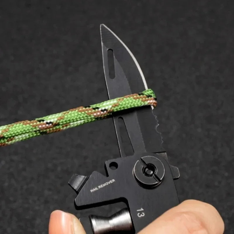 Multifunctional Outdoor Tool Combination Card Folding Molle Scissor Army Knife Mini Bicycle Repair EDC Camping Gear Equipment Trekker Essentials