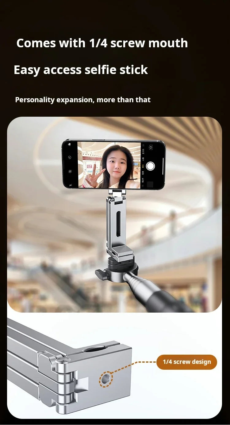 Magnetic Phone Tripod Stand - 360° Foldable Holder for iPhone & Android