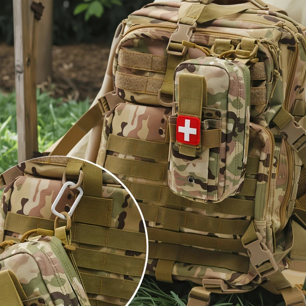 Tactical First Aid Kit with Tourniquet – MOLLE Emergency Medical Pouch for Camping, Hiking & Survival Trekker Essentials