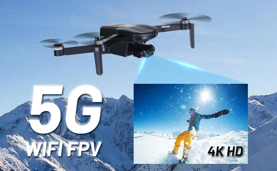 NBD GPS Drone with 4k Camera for Adults 5G WiFi Transmission EIS Technology Camera Brushless Motor Professional Drone Trekker Essentials
