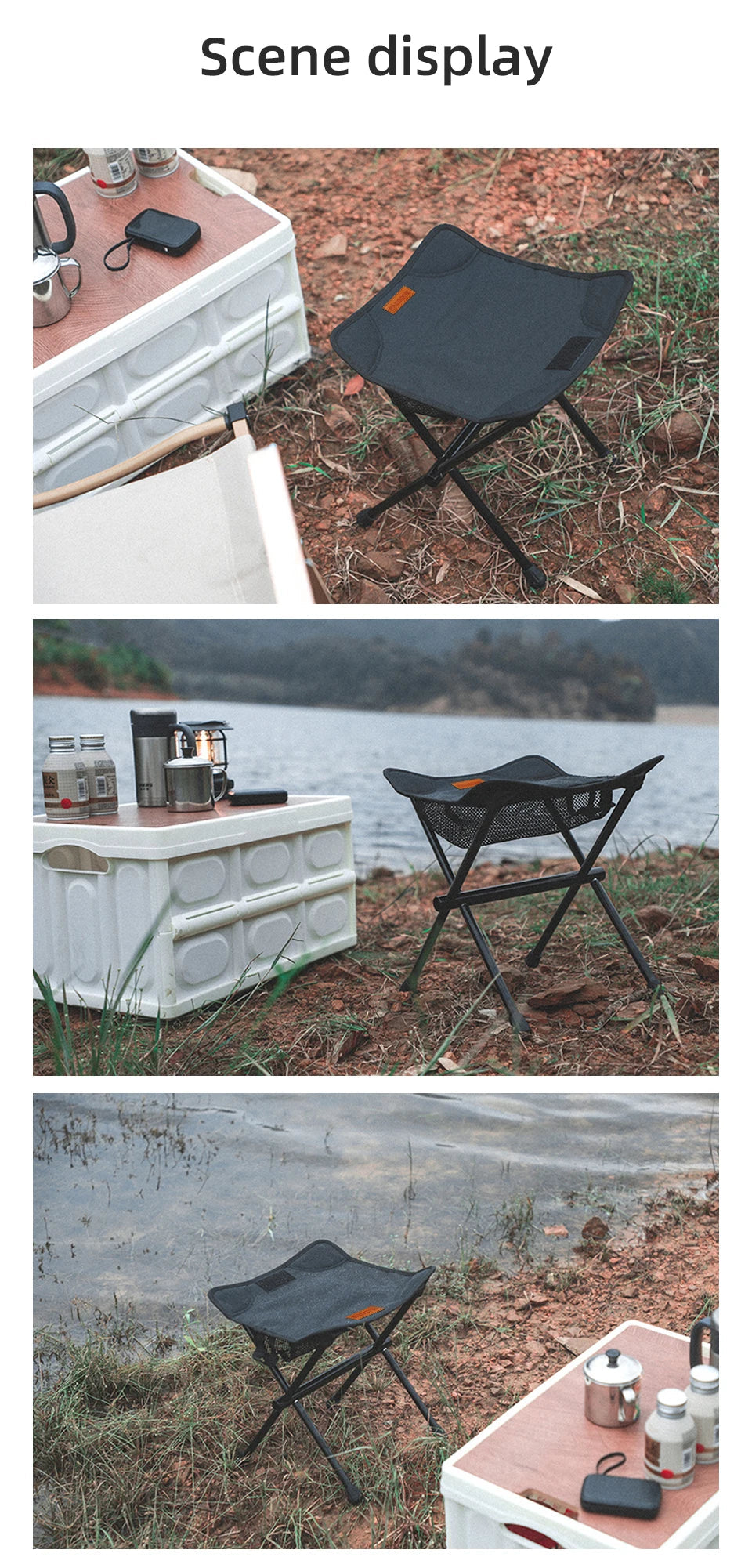 PACOONE Outdoor Portable Folding Stool Aluminum Alloy Minin Storage Chair Camping Fishing Chair Picnic Lightweight Furniture New Trekker Essentials