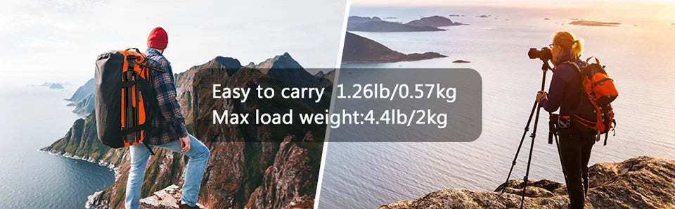 Trípode flexible y ligero de 40" para DSLR y teléfono