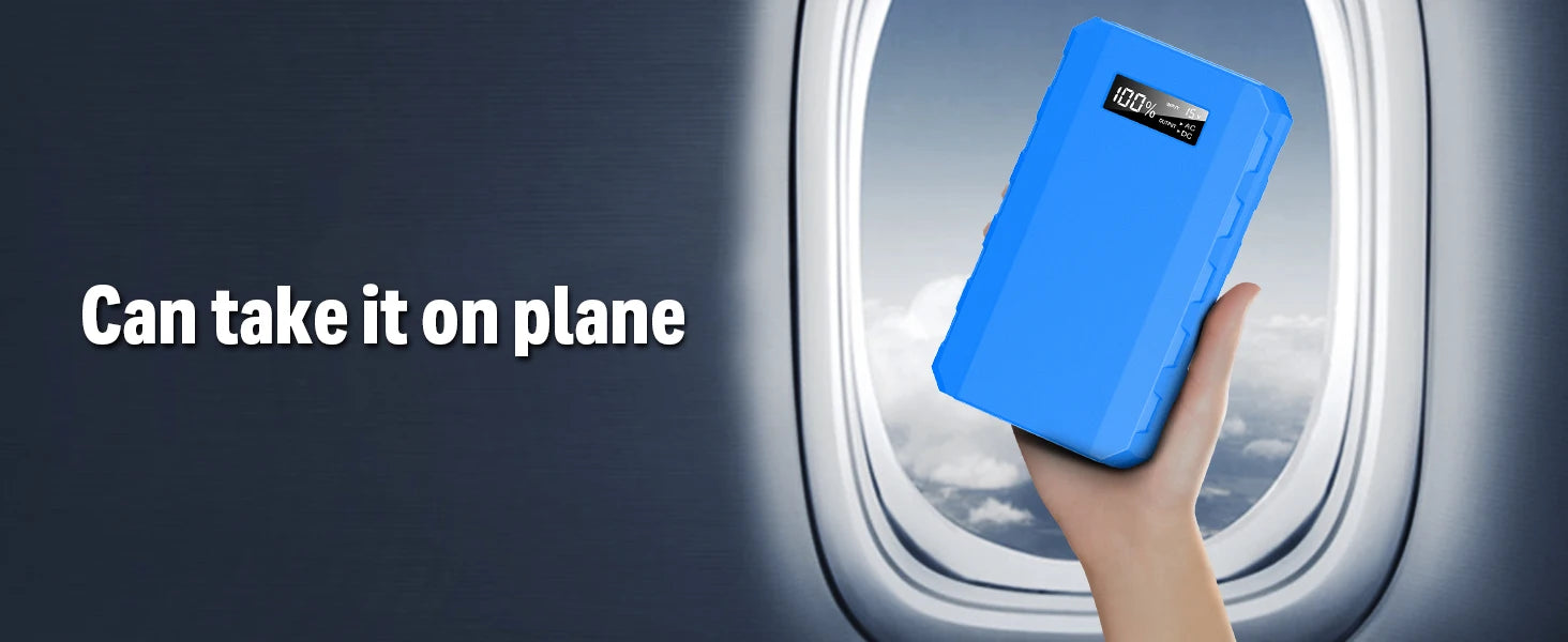 88.8Wh Portable Power Station - 65W AC/DC Outdoor Charger with Display