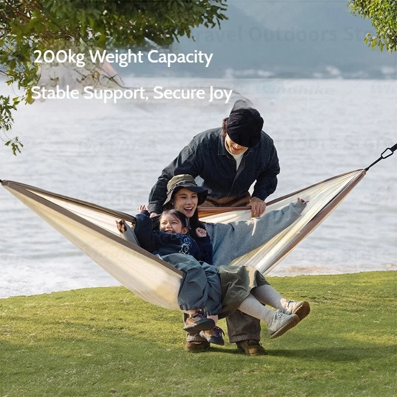 Naturehike Ultralight Swing Hammock Anti-Tip High Load Capacity 200kg for Camping Family Travel 1-2 Person Hanging Sleeping Bed