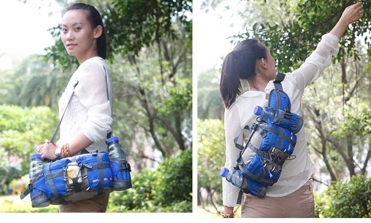 Hiking Waist Bag Outdoor Cycling Waterproof Backpack Reflective Strip Sports Fanny Pack Camping Nylon Hunting Accessor Trekker Essentials