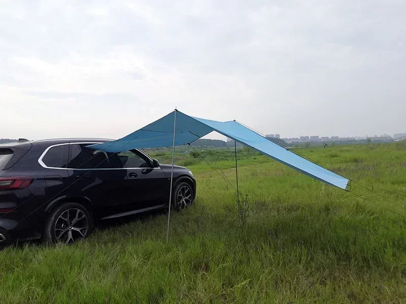 Tienda de campaña universal para exteriores con toldo lateral para coche: refugio para 5-8 personas con toldo impermeable