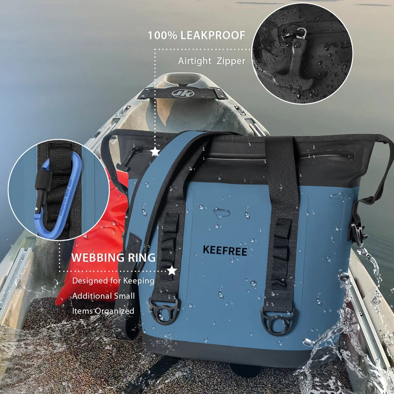 2026 Waterproof Cooler Bag Outdoor Large Capacity Picnic Camping Fishing Ice Bag Portable Thermal Insulation Cold TPU Picnic Bag Trekker Essentials