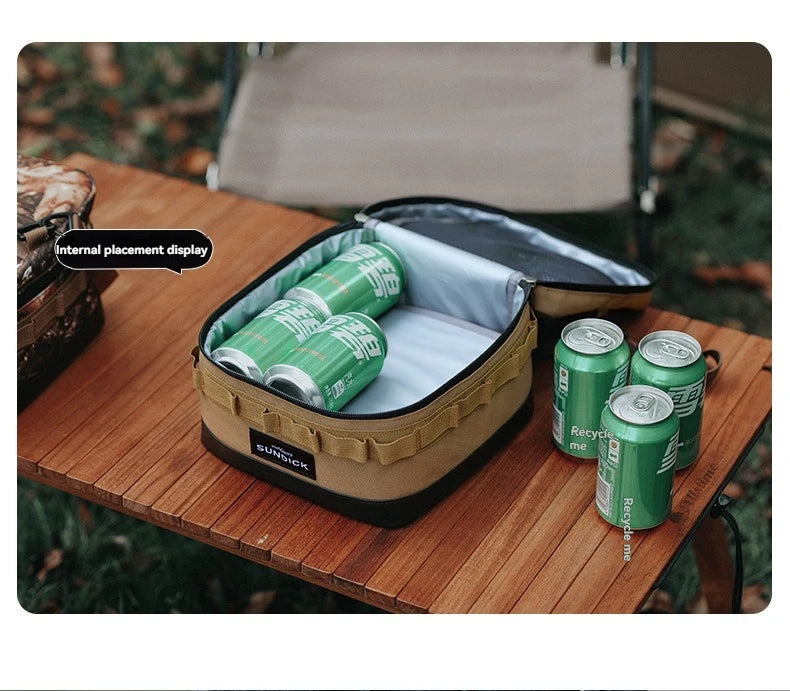 1 black/brown/Army green/camo optional camping insulated outdoor camping bowl cup storage bag Trekker Essentials