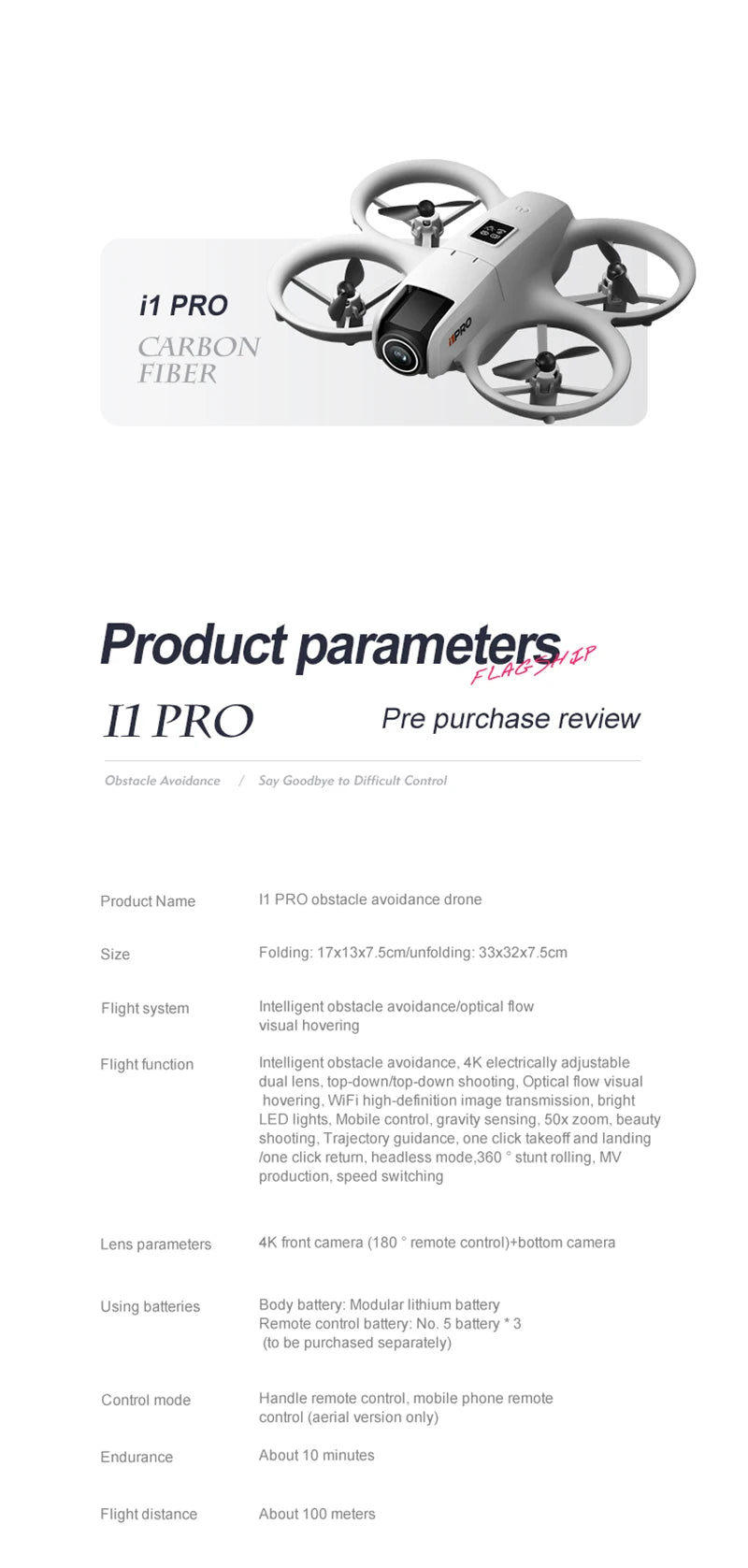 Xiaomi i1PRO Drone Professional 8K Camera Drone 5G WIFI FPV UAV With screen remote control RC Dron avoidance Aerial Quadcopter Trekker Essentials