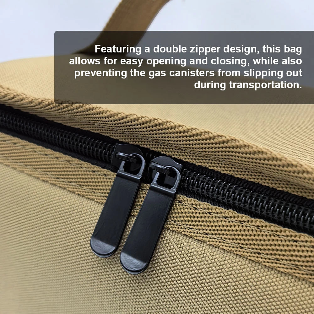 Bolsa de almacenamiento para bombonas de gas de camping: funda protectora portátil para cocinar al aire libre y bombonas de combustible