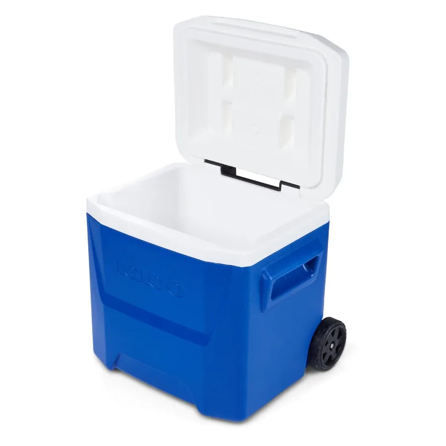 16 QT Laguna Hard Side Ice Chest Cooler with Wheels for Outdoor Camping, Picnic, Tailgating Blue, UV-Resistant Shell, Heavy-Dut