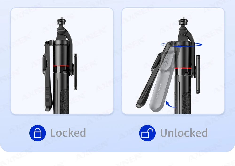 F16 Selfie Stick Tripod with 1708mm Long 8-Section Pole, Bluetooth Remote, 360° Rotation, 1/4 Interface, for Phone Camera Vlog Trekker Essentials