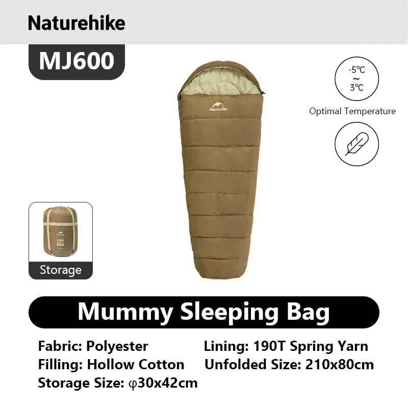 Ultra-Warm Mummy Sleeping Bag for Adults – Winter & 3-Season Camping