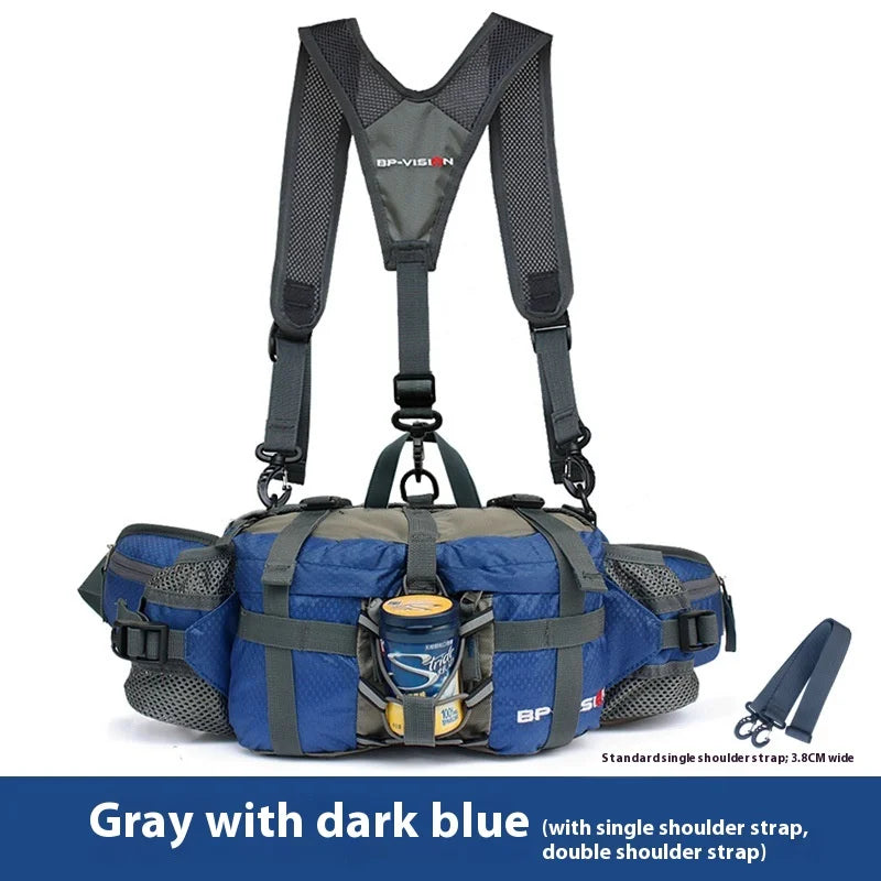 Hiking Waist Bag Outdoor Cycling Waterproof Backpack Reflective Strip Sports Fanny Pack Camping Nylon Hunting Accessor Trekker Essentials