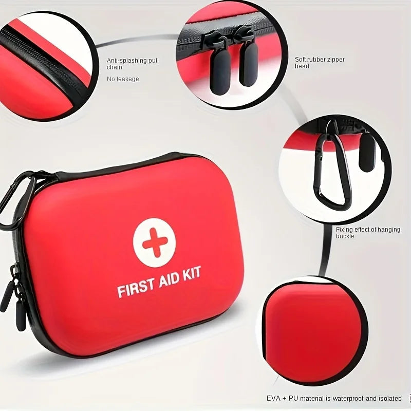 104-Piece First Aid Kit – Waterproof Hard Case Emergency Medical Kit for Travel, Home, Car & Outdoor Use Trekker Essentials