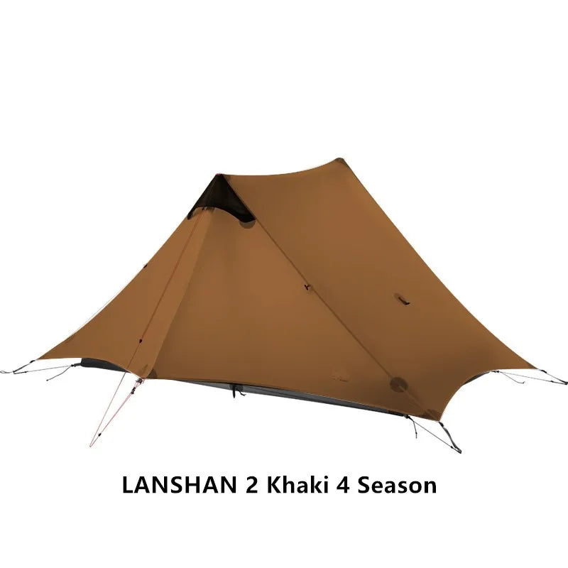 2024 New Version FLAME'S CREED LanShan 2 Person Oudoor Ultralight Camping Tent 3 Season Professional 15D Silnylon Rodless Tent Trekker Essentials