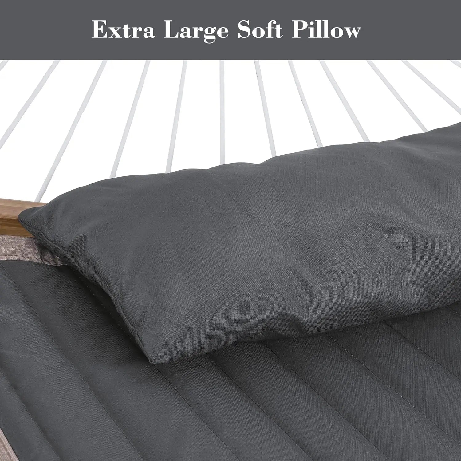 Double Hammock with Stand – Curved Bar Prevents Flipping