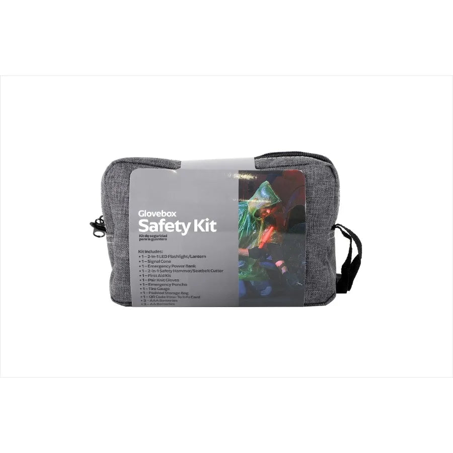 Compact Safety Kit for Car & Home - 32-Piece Emergency Roadside Assistance Set with First Aid, Flashlight & Tools. Trekker Essentials
