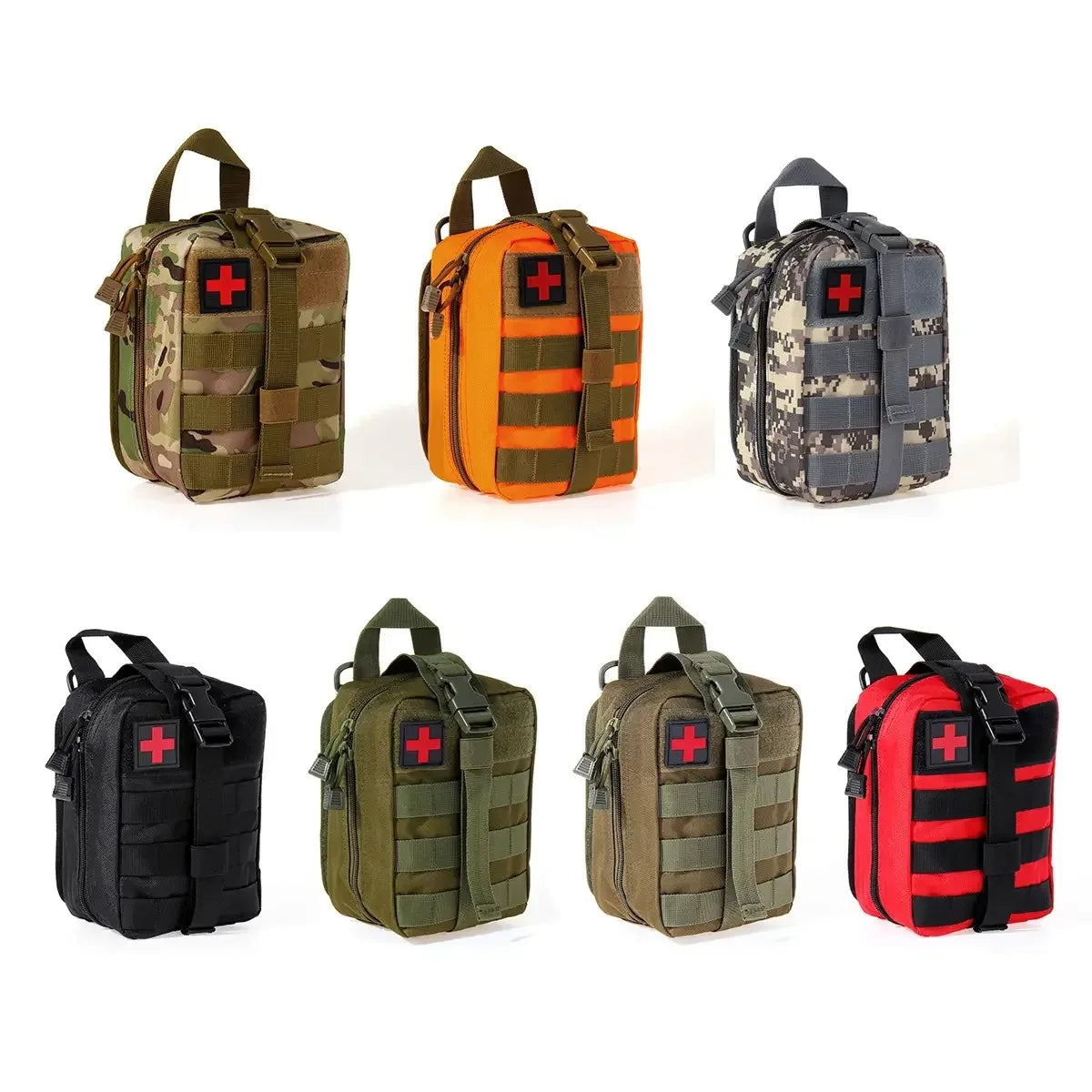 Tactical Molle First Aid Pouch – EDC Emergency Medical Kit Bag for Camping, Hiking & Survival Trekker Essentials