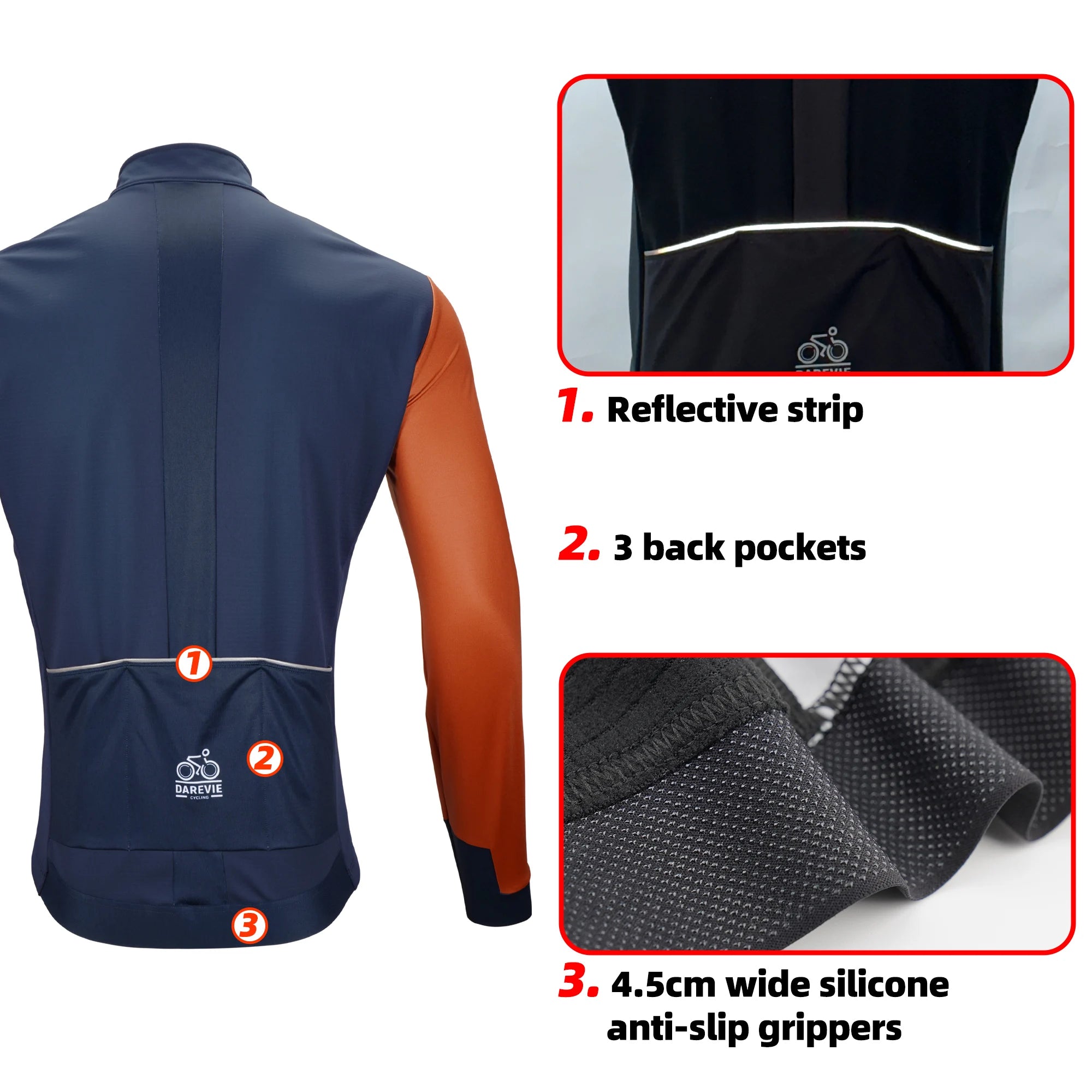 Men's Pro Cycling Jacket: Windproof Fleece Thermal Jacket with Breathable & Reflective Design