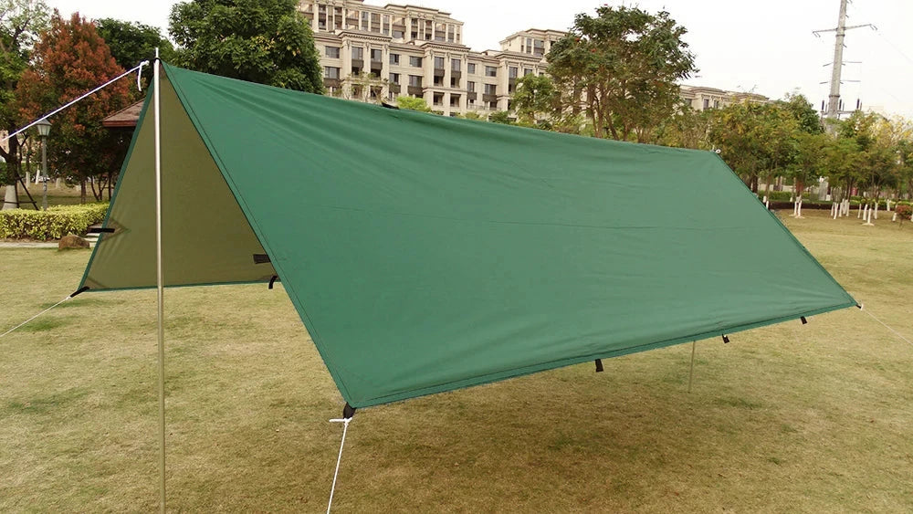 19 Hang Point Tarp Waterpoof Survival Bushcraft Sun Shelter Beach Shade Tent Outdoor Canopy Backpacking Tourist Awning 4x4 3x3m Trekker Essentials