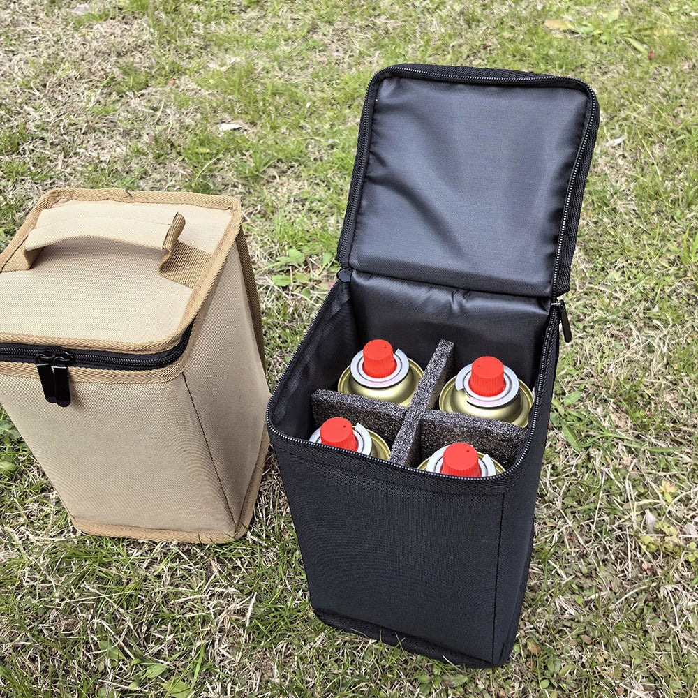 Bolsa de almacenamiento para bombonas de gas de camping: funda protectora portátil para cocinar al aire libre y bombonas de combustible