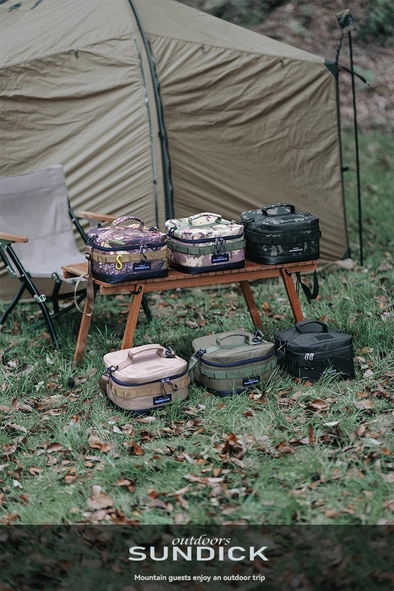 1 black/brown/Army green/camo optional camping insulated outdoor camping bowl cup storage bag Trekker Essentials