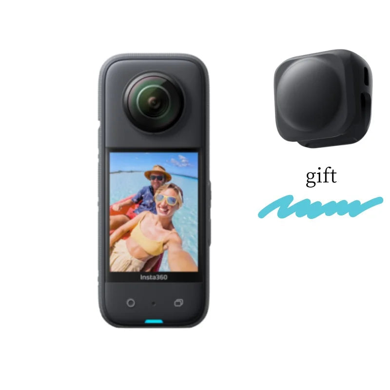 Insta360 X3 - Waterproof 360 Action Camera with 1/2" 48MP Sensors, 5.7K 360 Active HDR Video, 72MP 360 Photo, 4K Lens Trekker Essentials