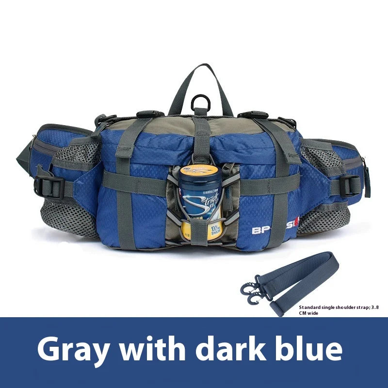 Hiking Waist Bag Outdoor Cycling Waterproof Backpack Reflective Strip Sports Fanny Pack Camping Nylon Hunting Accessor Trekker Essentials