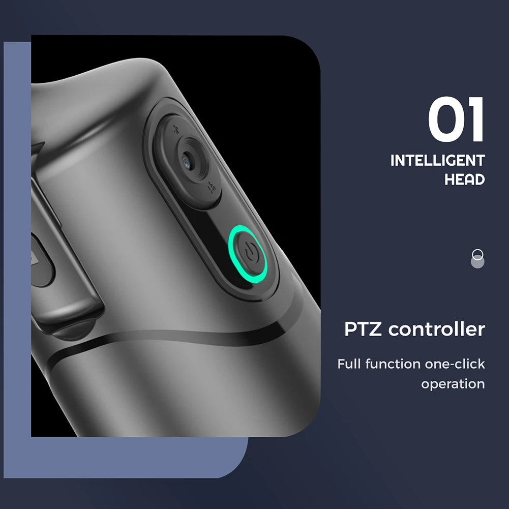 360° Auto Face Tracking Phone Tripod with Gesture Control & Fill Light – Smart Stabilizer for TikTok, Live Streaming, and Video Recording