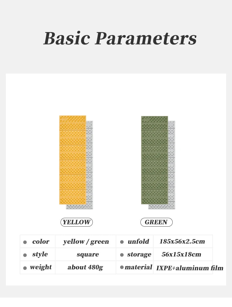 Portable Camping Mat – Waterproof Foam Sleeping Pad for Trekking, Picnic & Travel – Moistureproof & Lightweight