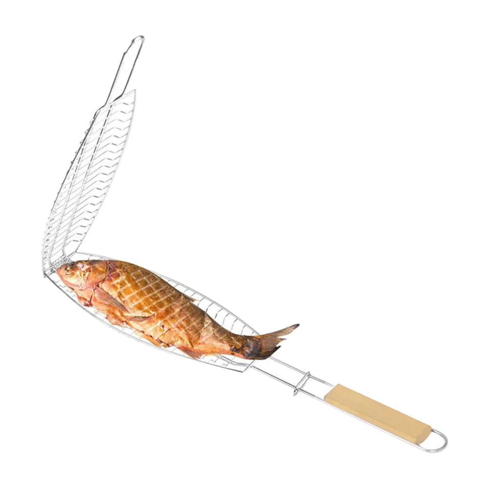 Roasting Fish Grilling BBQ Grill Basket Vegetable Folding Handle Nonstick Outdoor Barbecue Cookware Tool Mesh BBQ Cooking Grills Trekker Essentials