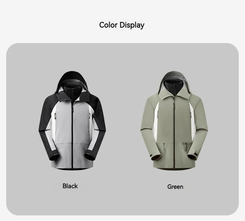 Naturehike Waterproof Hooded Jacket Hiking Hardshell Coat Camping Windbreaker Fishing Raincoat Patchwork Outer Protective Layer Trekker Essentials