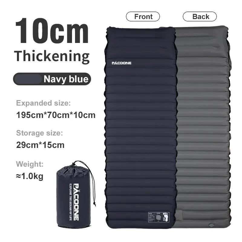 Outdoor Thicken Camping Mattress Ultralight Self-inflating Air Mattress Built-in Inflator Pump For Travel Hiking Fishing Trekker Essentials