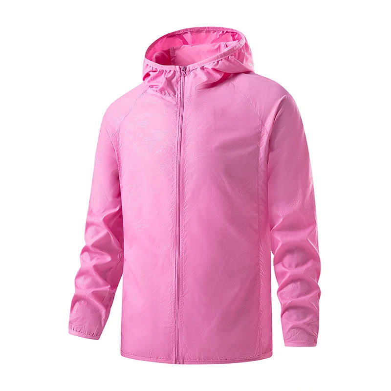 JNLN Men Women Hiking Jackets Waterproof Sun Protective Windbreaker Unisex Camping Climbing Outdoor Rain Coat Portable Clothes Trekker Essentials