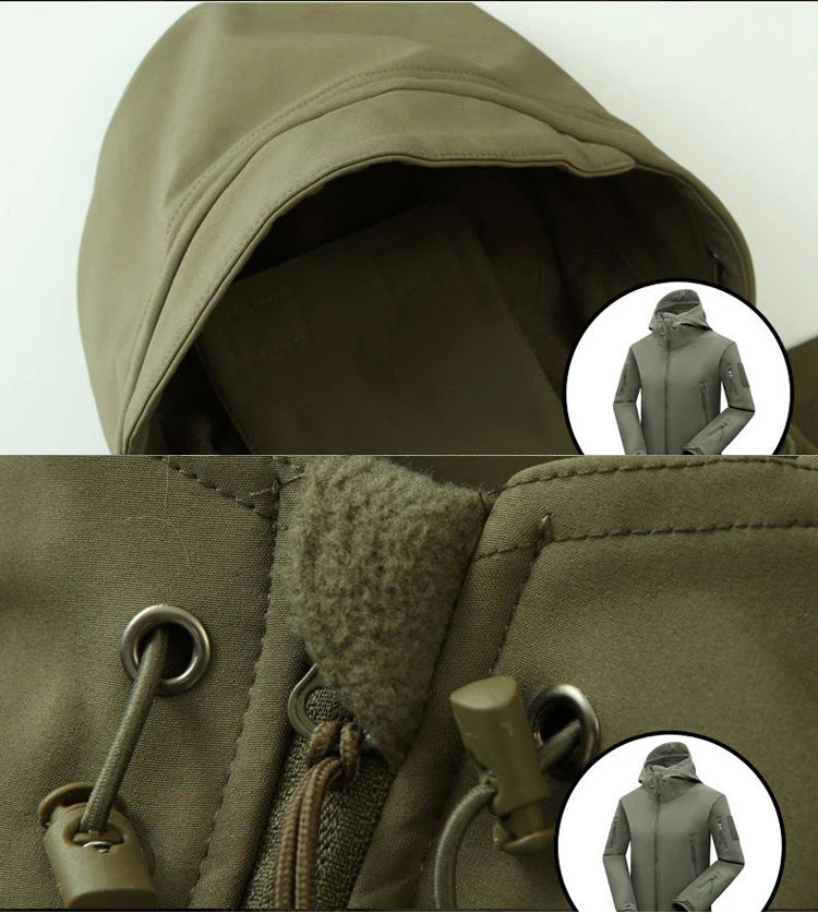 Men's Winter Autumn Softshell Fleece Jackets Waterproof Outdoor Fishing Hiking Hunting Thermal Camping Cargo Coats Warm M-5XL Trekker Essentials