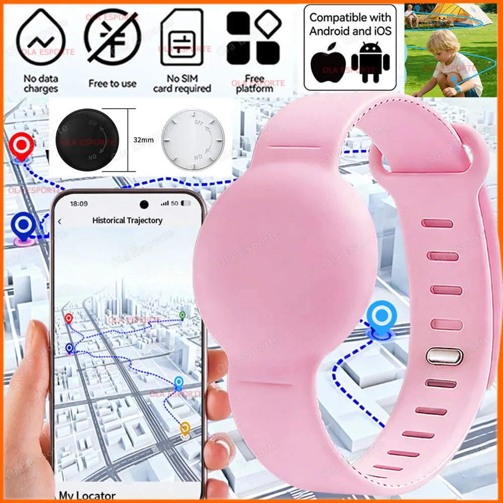 2026 Tracking Wristband Find Anti-Loss Kid Tracker Required Track History Precise Location Tracking One-Click Navigation via App Trekker Essentials