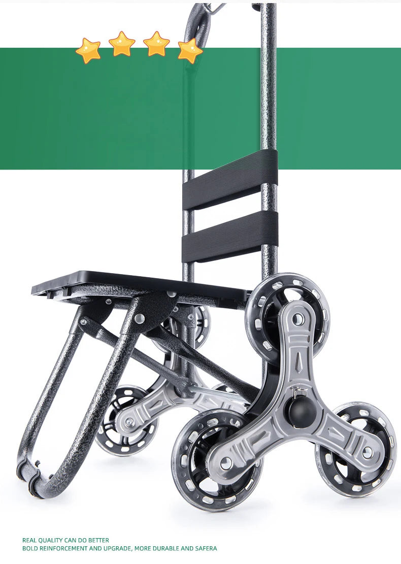 Light Grocery Shopping Trolley Household Climbing Stairs Folding Trailer Outdoor Travel Hand Pull Shopping Cart