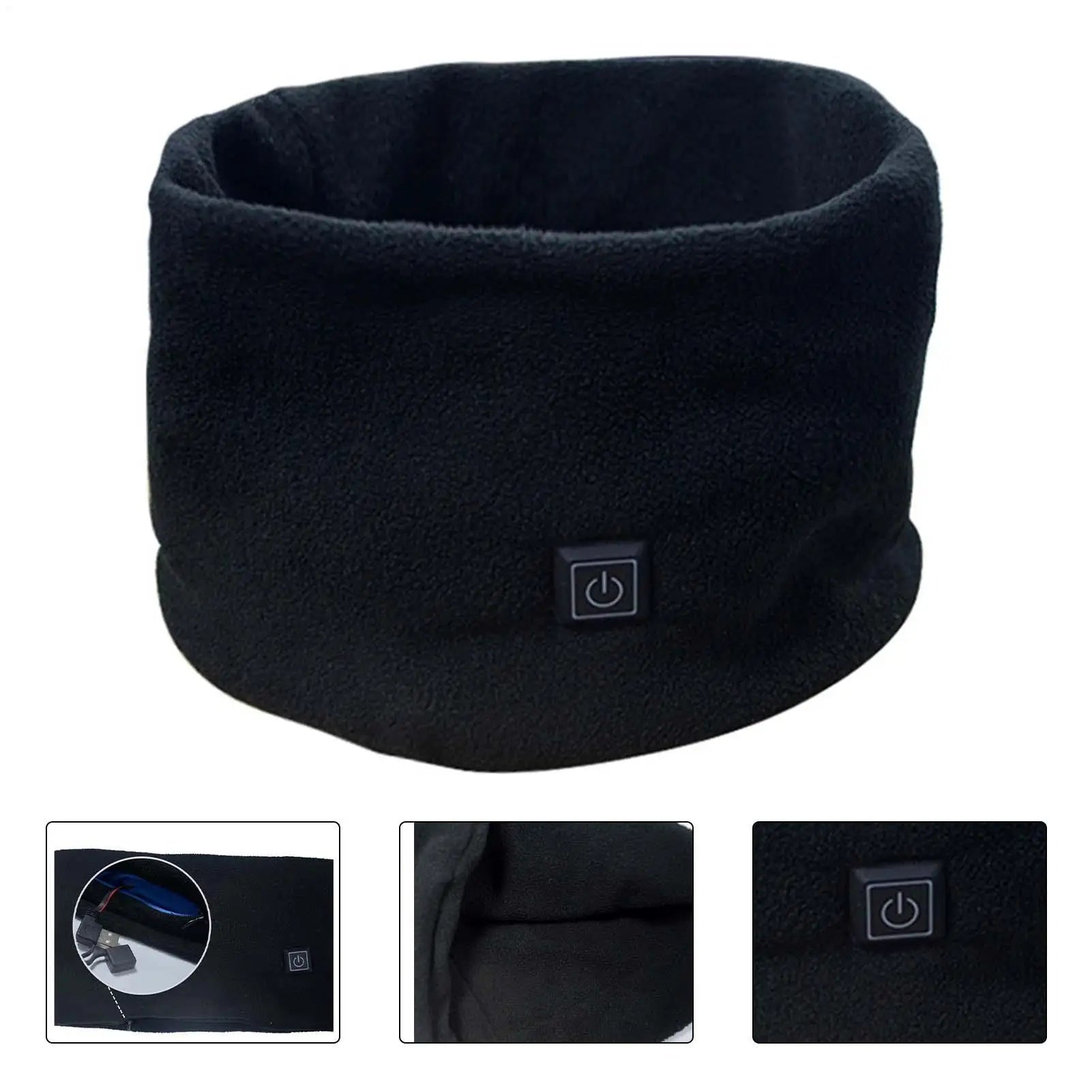 Rechargeable Electric Heating Scarf: Windproof Neck Warmer with 3 Temperature Settings for Cycling & Skiing