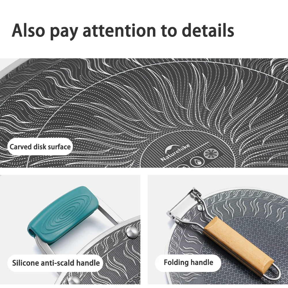 Stainless Steel Camping Grill Pan – Non-Stick Honeycomb BBQ Cookware for Outdoor Camping & Barbecue Trekker Essentials