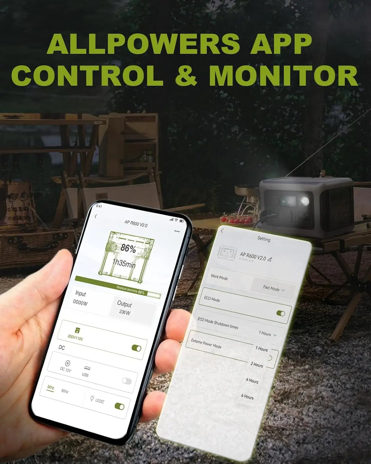 600W 299Wh Portable Power Station with Optional Solar Panel - LiFePO4 Solar Generator for Camping & Home