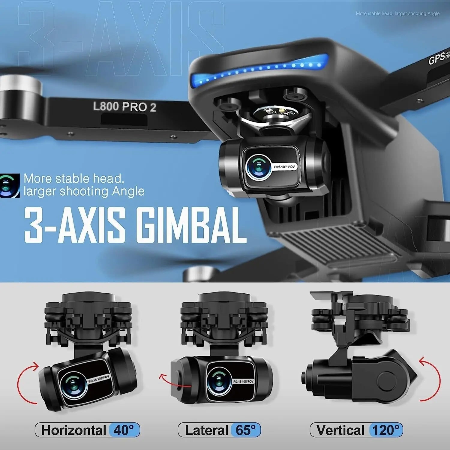 NBD GPS Drone with 4k Camera for Adults 5G WiFi Transmission EIS Technology Camera Brushless Motor Professional Drone Trekker Essentials