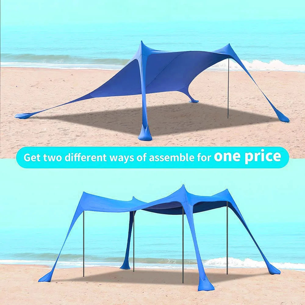 Camping Picnic Fishing Tent Outdoor Lawn Beach Leica Canopy Tent Portable Lawn Outdoor Sun Protection Cooling Large Size Trekker Essentials