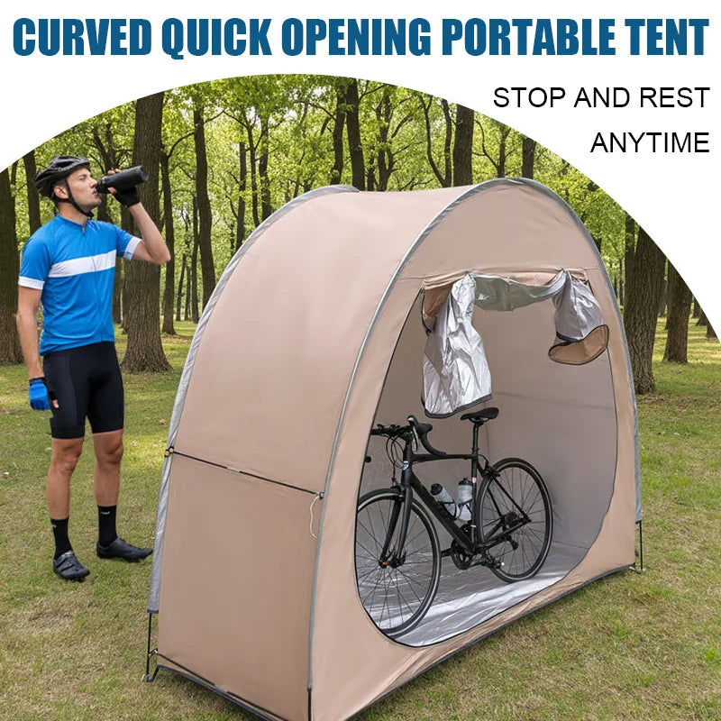Portable Bike Shelter Storage Tent – Aluminum Alloy Frame, Oxford Fabric, Weatherproof Bicycle Cover Trekker Essentials