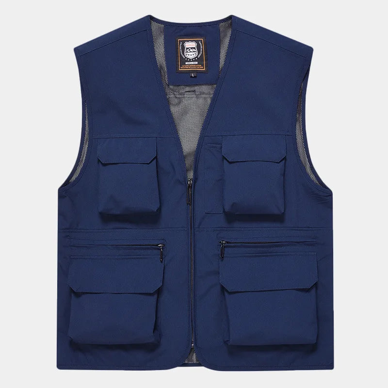 Men’s Multi-Pocket Utility Vest – Lightweight Casual Tooling Style Waistcoat for Everyday Wear Trekker Essentials
